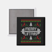 Merry Liftmas - Trainer Ugly Style Christmas Magneet (Voorkant / Achterkant)