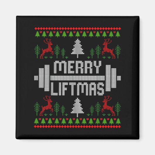 Merry Liftmas - Trainer Ugly Style Christmas Magneet (Voorkant)