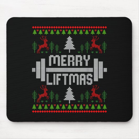 Merry Liftmas - Trainer Ugly Style Christmas Muismat (Voorkant)