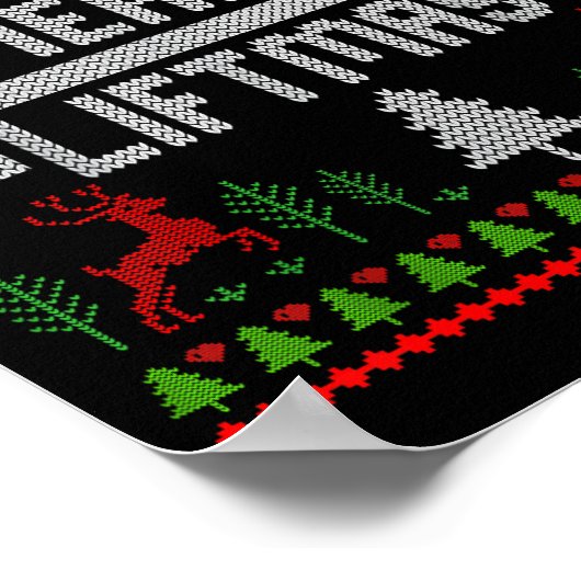 Merry Liftmas - Trainer Ugly Style Christmas  Poster (Hoek)