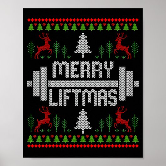 Merry Liftmas - Trainer Ugly Style Christmas  Poster (Voorkant)