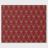 Merry Liftmas Ugly Christmas Red Cadeaupapier (Vlak)
