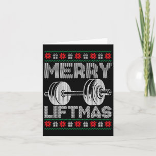 Merry Liftmas Ugly Kerstmis Gym Workout Funny Pit Kaart