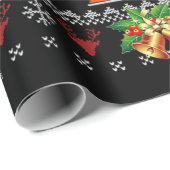 Merry Liftmas Ugly Kerstmis Pajama Santa Cadeaupapier (Rol Hoek)