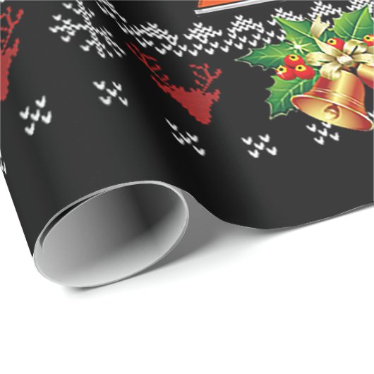 Merry Liftmas Ugly Kerstmis Pajama Santa Cadeaupapier (Rol Hoek)