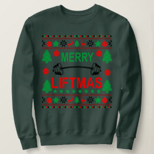 Merry Liftmas Ugly kerstsweater Gym Workout Trui