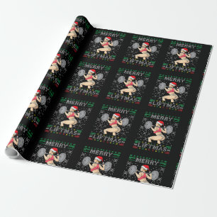Merry Liftmas Ugly KerstSweater Miss Santa Gy Cadeaupapier