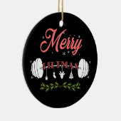 Merry Liftmas Ugly KerstSweater Santa Claus Keramisch Ornament (Rechts)