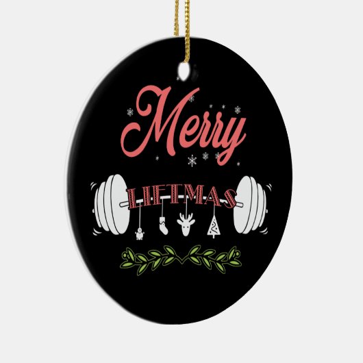 Merry Liftmas Ugly KerstSweater Santa Claus Keramisch Ornament (Rechts)