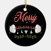 Merry Liftmas Ugly KerstSweater Santa Claus Keramisch Ornament (Voorkant)