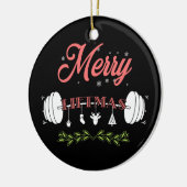 Merry Liftmas Ugly KerstSweater Santa Claus Keramisch Ornament (Links)