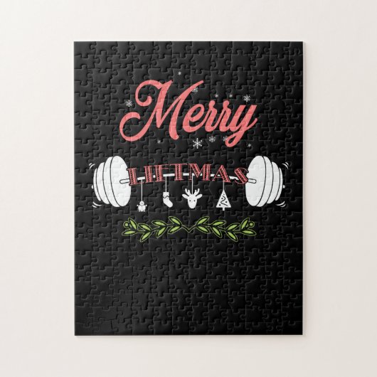 Merry Liftmas Ugly KerstSweater Santa Claus Legpuzzel (Verticaal)