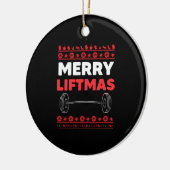 Merry Liftmas - Weightlifter Kerstmis Keramisch Ornament (Links)