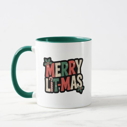 Merry Lit-mas Bookish Coffee Mok (Links)