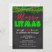 Merry Litmas Uitnodiging, Kerstfeest Kaart (Voorkant)