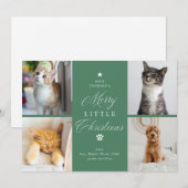 Merry Litte Christmas Pet 4 Foto Plat Feestdagenkaart (Voorkant / Achterkant)