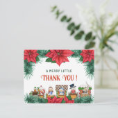 Merry Little Baby Shower Aangepaste Winter Dank Je Briefkaart (Staand voorkant)