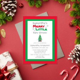 Merry Little Baby shower Acryl Uitnodigingen
