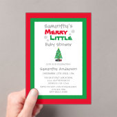 Merry Little Baby shower Acryl Uitnodigingen (Insitu (Draagbaar))