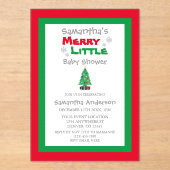 Merry Little Baby shower Acryl Uitnodigingen (Voorkant)