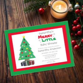 Merry Little Baby shower Acryl Uitnodigingen