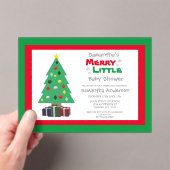 Merry Little Baby shower Acryl Uitnodigingen (Insitu (Draagbaar))