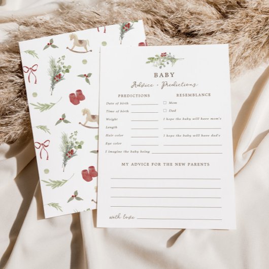 Merry Little Baby shower Advies Voorspellingen Kaa Kaart