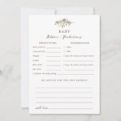 Merry Little Baby shower Advies Voorspellingen Kaa Kaart (Voorkant)