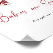 Merry Little Baby shower Baby's zijn schattig Poster (Hoek)