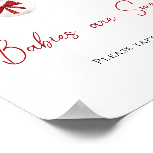 Merry Little Baby shower Baby's zijn schattig Poster (Hoek)