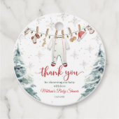 Merry Little Baby shower Bedankjes Labels (Voorkant)