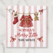 Merry Little Baby Shower  Bedankjes Labels (Voorkant)