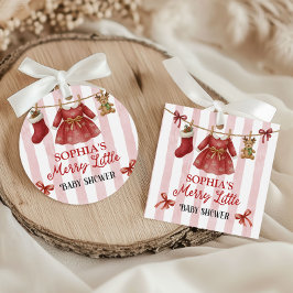 Merry Little Baby Shower  Bedankjes Labels