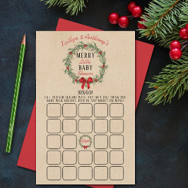 Merry Little Baby shower Bingo Game