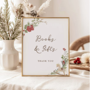 Merry Little Baby shower Boeken Cadeaus Poster