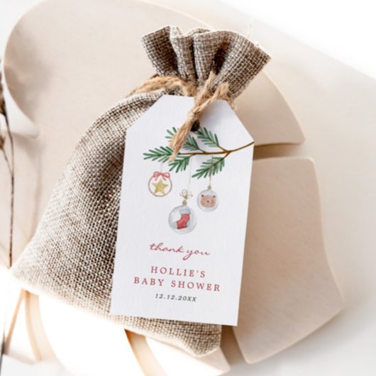Merry Little Baby shower Cadeaulabel