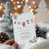 Merry Little Baby Shower Clothesline Baby Boy Kaart