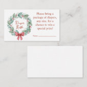 Merry Little Baby Shower Diaper Raffle Card Informatiekaartje (Voorkant / Achterkant)