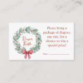 Merry Little Baby Shower Diaper Raffle Card Informatiekaartje (Voorkant)