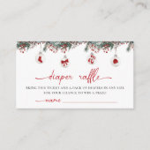 Merry Little Baby shower Diaper Raffle Informatiekaartje (Voorkant)