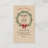 Merry Little Baby shower Diaper Raffle Informatiekaartje (Voorkant)