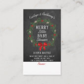 Merry Little Baby shower Diaper Raffle Informatiekaartje (Voorkant)