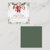 Merry Little Baby Shower Diaper Raffle Informatiekaartje (Voorkant / Achterkant)