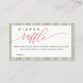 Merry Little Baby shower Diaper Raffle Informatiekaartje (Voorkant)