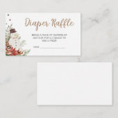 Merry Little Baby shower Diaper Raffle Informatiekaartje (Voorkant / Achterkant)