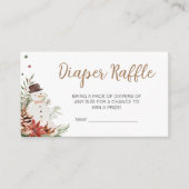 Merry Little Baby shower Diaper Raffle Informatiekaartje (Voorkant)