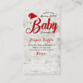 Merry Little Baby shower Diaper Raffle Informatiekaartje (Voorkant)