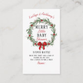 Merry Little Baby shower Diaper Raffle Informatiekaartje (Voorkant)