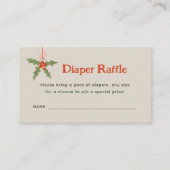 Merry Little Baby shower Diaper Raffle-kaarten Informatiekaartje (Voorkant)