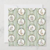 Merry Little Baby shower Elegant Krans Uitnodiging (Achterkant)